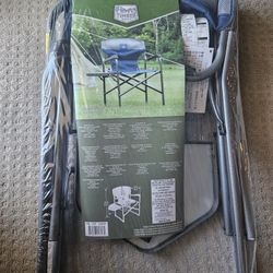 Timber Ridge Folding Directors Chair With Side Table