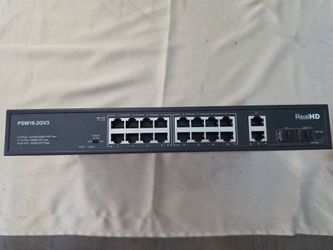 RealHD 16 Port POE Gigabit Switch with SFP