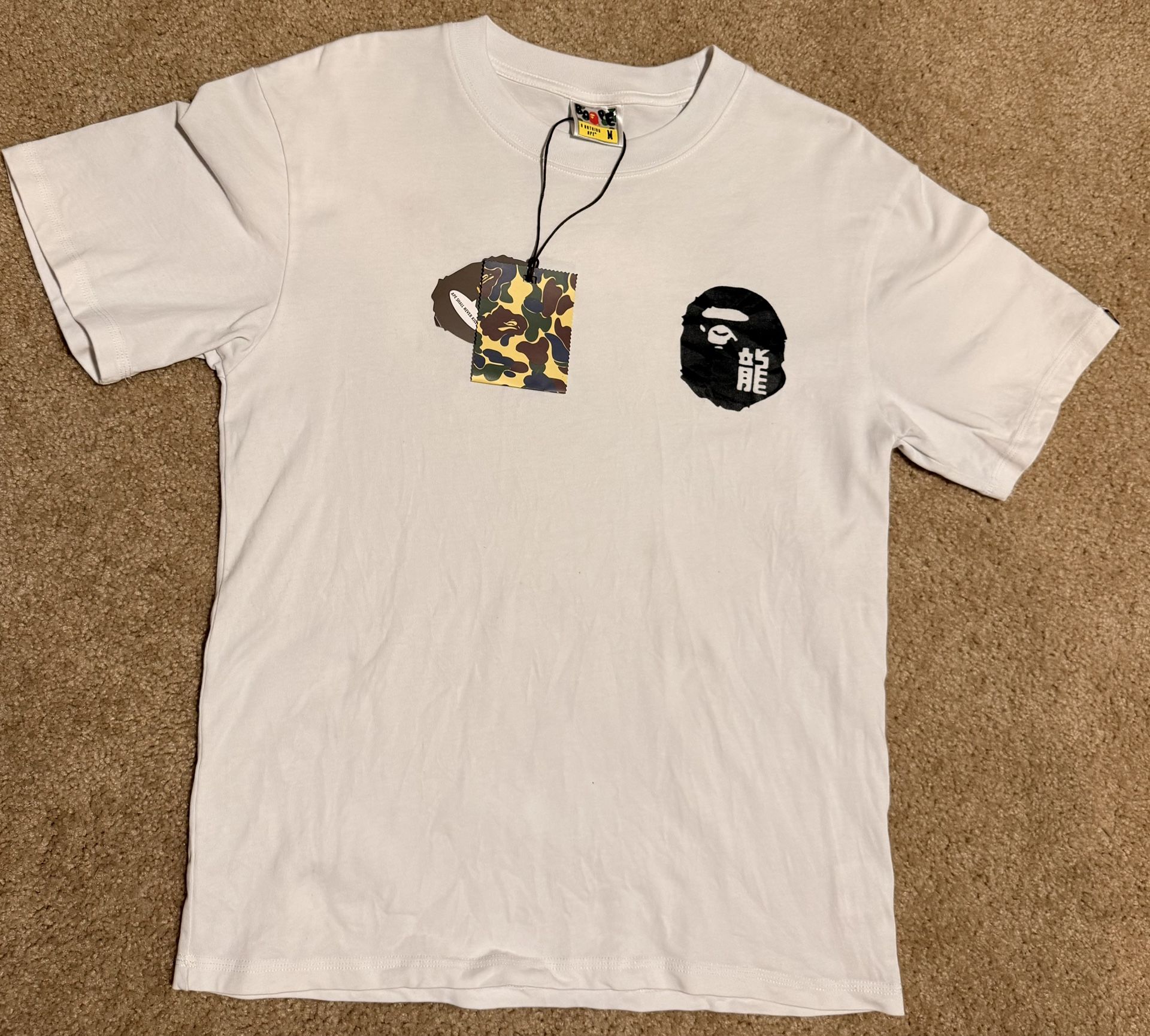 White bape tee