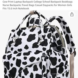 Cow Print Backpack 