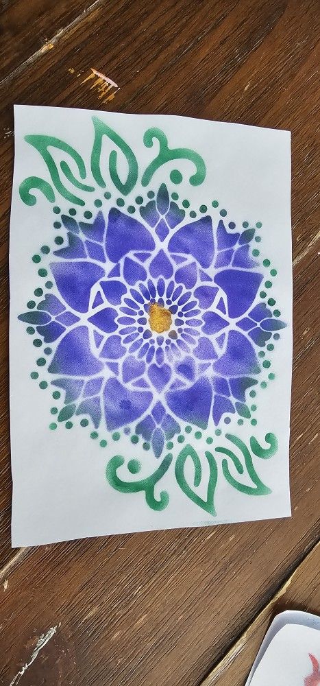 Flower 5x7 airbrush art piece