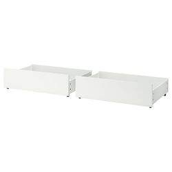 IKEA MALM
Underbed storage boxes for high bed, white, Queen/King