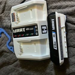 HART 40v charger and 40 W battery