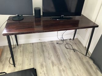 Reclaimed Wood And Steel Desk - Going Fast