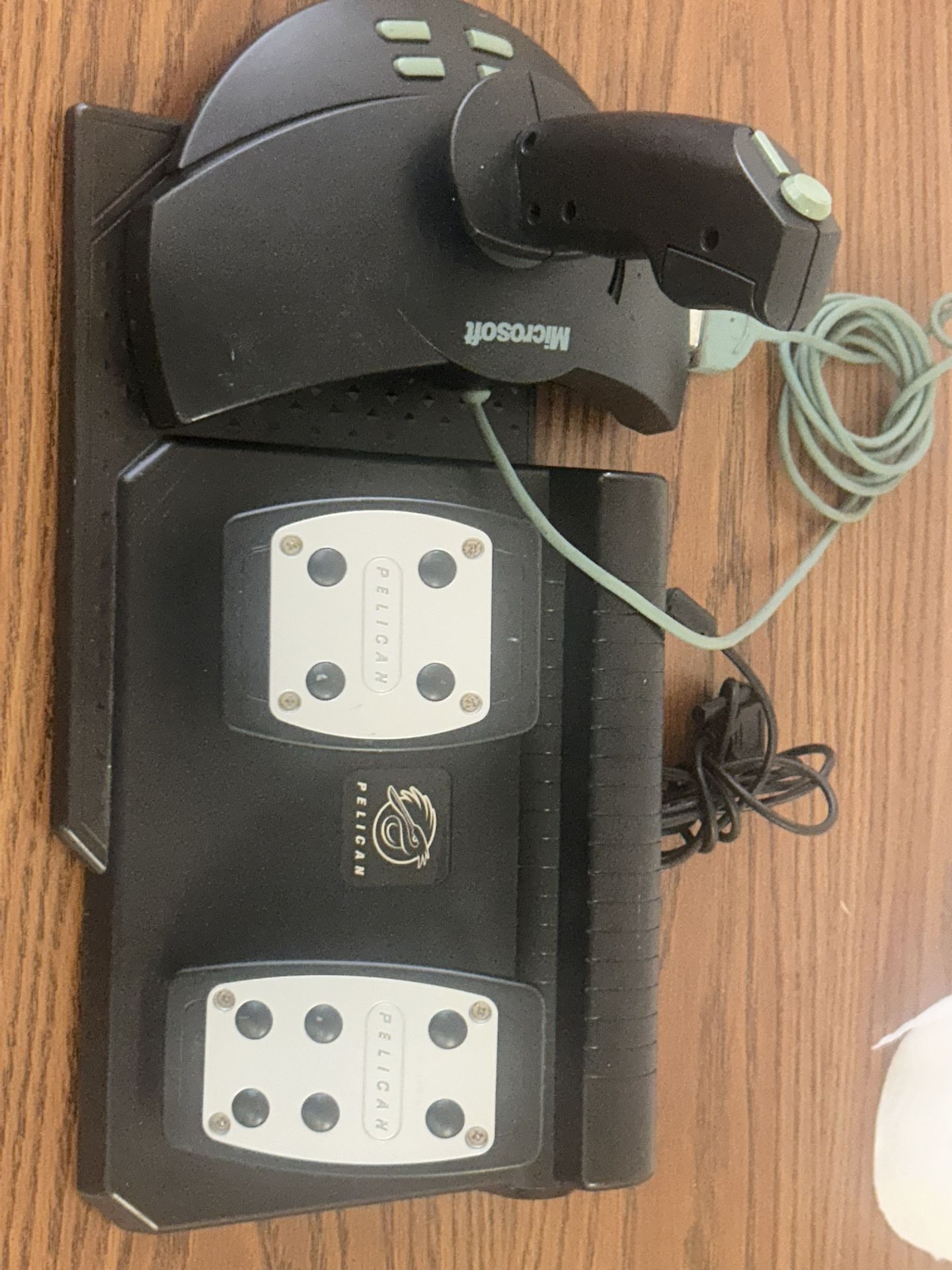 Microsoft SideWinder Joystick + Pelican Racing Pedals Bundle (Vintage Gaming Controller Set)