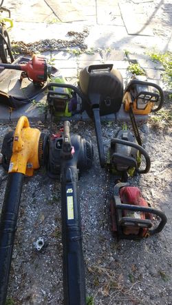 4 chainsaws and 2 hand blowers needs fuel lines or carb cleaned
