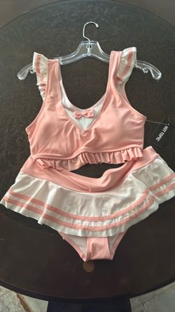 Hot Topic Pink Ruffle Two-Piece Swimsuit