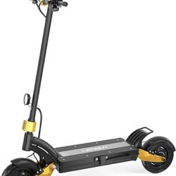 LEOOUT Electric Scooter Yellow, Large Used / Functional. Bag, Alarm Included.