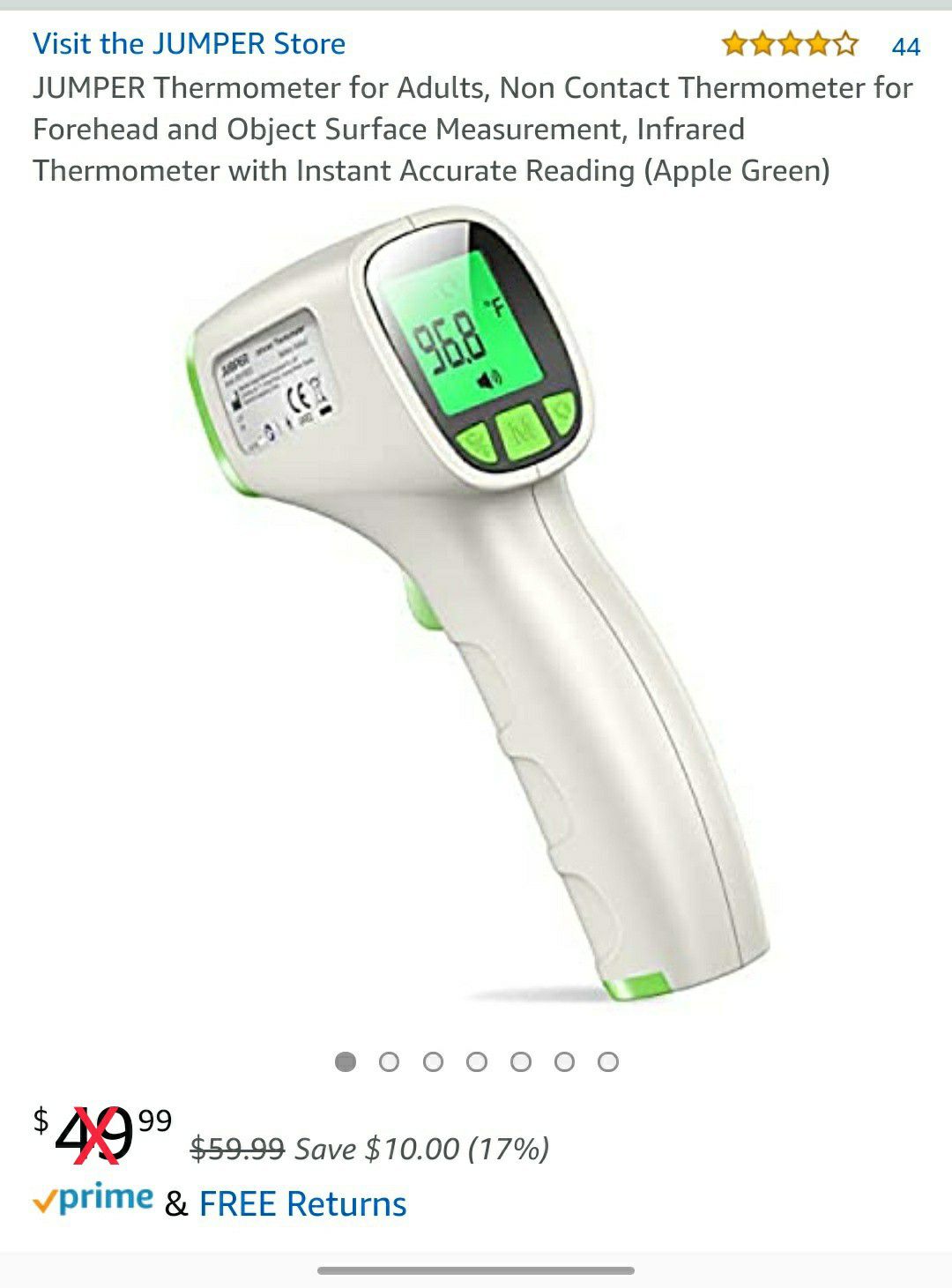 New Thermometer for Adults, Non Contact Thermometer for Forehead
