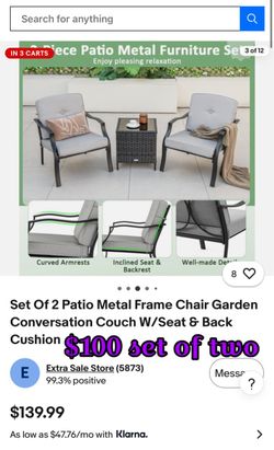 Set of two chairs  $70 for both
