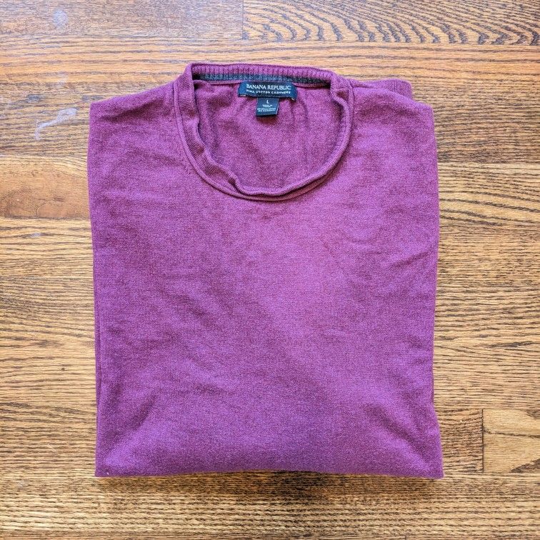 Banana Republic Pima Cotton Cashmere Crewneck Sweater - Large