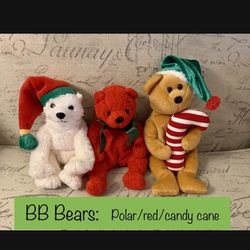 Precious Christmas Beanie Baby Bears