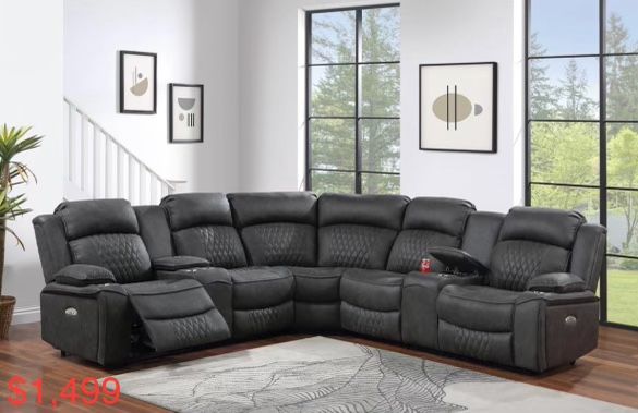 Power Recliner Sectional Sofa 