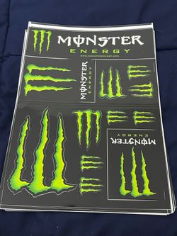 Monster Energy Stickers (1 sheet 12 stickers)