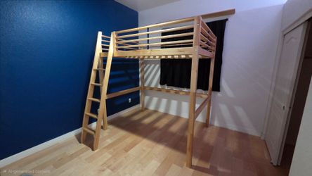 Solid Wood Loft Bed Frame - Full Size
