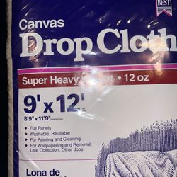 New Canvas Dropcloth 9’ x 12’