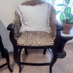 Trieste Bar Chair .Woven Bar Chair with Arm Rests  Colour:  Natural  Size: 65cm x 120cm  Country of origin: Indonesia  
