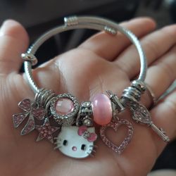 Hello Kitty Pink Charm Bracelet NEW
