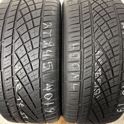 2 Tires 245 40 19 Continental Extreme Contact Dws06 Plus No Repairs High Tread