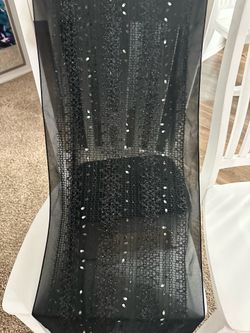 Di Roberto Black Sequined Scarf