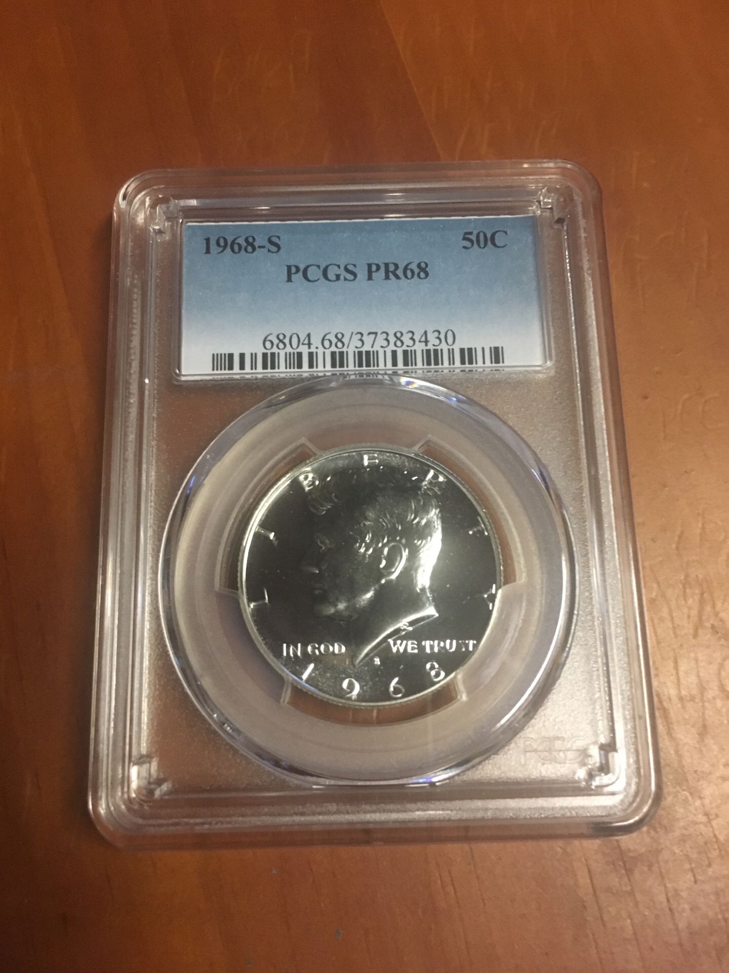 1968S PCGS PROOF68 50 cent piece!