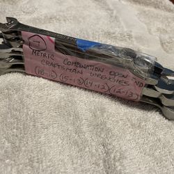 Craftsman Open End Metric Wrenches