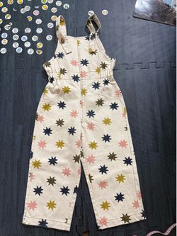 The new society kids star print overall jeans
