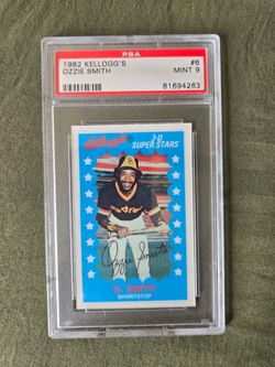 OZZIE SMITH 1982 Kellogg's #6 PSA Graded Card MINT 9 MLB San Diego Padres