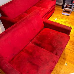 Love Seat & Sofa (needs Cleaning)