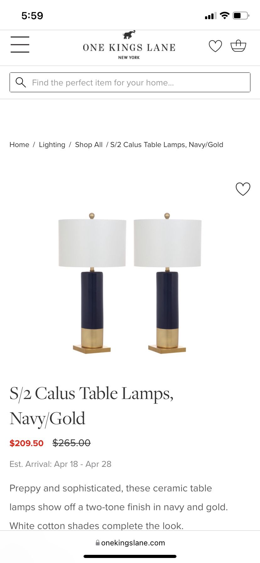Calus Table Lamps 