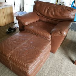 Brown Leather Chair 