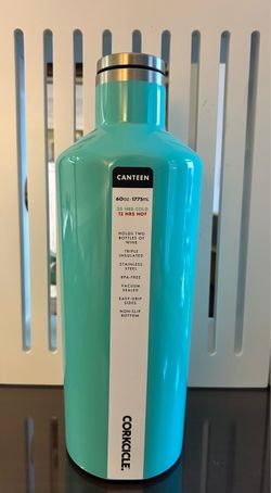 CORKCICLE 60 oz Canteen – Turquoise/Aqua – Triple Insulated – New
