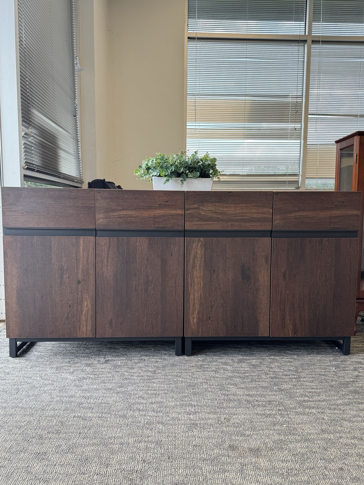 🔥Brand New🔥2-in-1 Modern Sideboard Buffet Cabinet – Versatile Storage with Adjustable Shelf and Sturdy Metal Base, Perfect as a Coffee Bar or Kitche