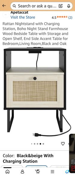Living room bedroom point table with charging station