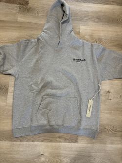 ESSENTIALS GREY HOODIE LARGE 