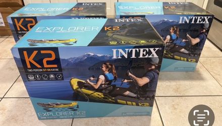 Intex 68307EP Explorer K2 Inflatable Kayak Set: