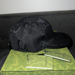 Gucci Black Double GG Hat Maxi Size Large 