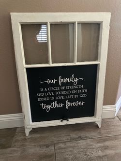 Our Family…. Custom-made Antique Window