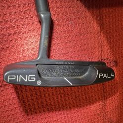 Ping Putter(ping Par 4 /Black/New Head Cover And Grip)35”Right Hand