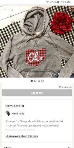 Very nice brand new ohio hoodie for women size medium very soft