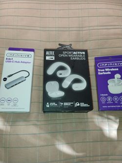 Altec Lansing earbuds Infinitive wireless earbuds Infinitive 5 in 1 USB-c hub adapter.