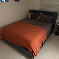 Queen Bed Frame, Night Stand, Dresser