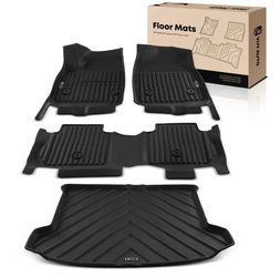 YHT 4pc Set Front, Rear & Cargo Floor Mats/Liners for 2017-2024 Cadillac XT5 Black YHTFM10240