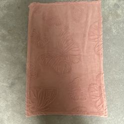Warm fluffy butterfly baby blanket