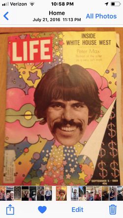 Life magazine with Peter Max at his most popular, now at his very expensive art collection and much more
