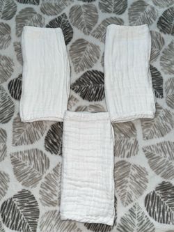 Baby White Muslin Cotton Washcloths