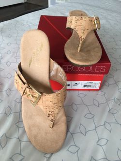 Aerosoles Tan Wedge Sandal