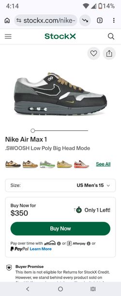 Nike Air Max 1 swoosh