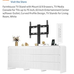 Farmhouse Tv Stand New In Box 