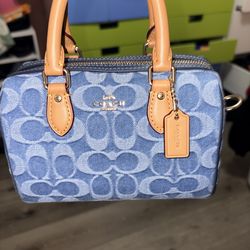 Coach denim mini rowan